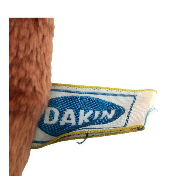 Dakin Fun Farm 1983 9" Vintage Teddy Bear Stuffed Animal Plush with Gingham Bow! - Picture 7 of 8